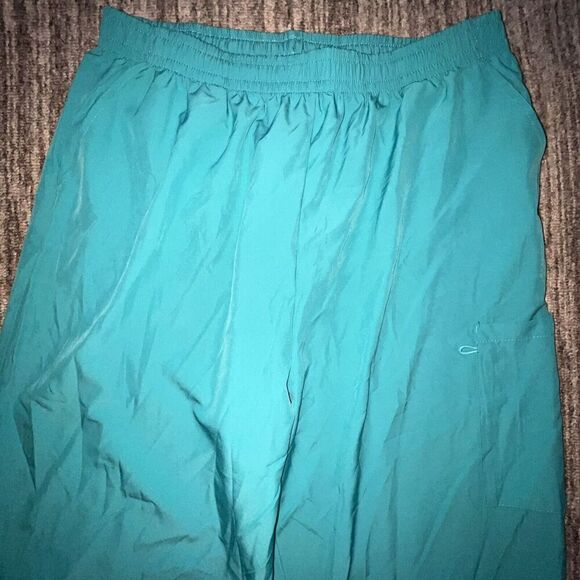 SAMANTHA MARA 4 Way Stretch Scrub Pants Size XL Aqua Blue Pull On Drawstring New - Picture 2 of 5